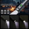White and UV Flashlight Dual Types USB Rechargeable Mini Tactical Torch Zoomable Portable Outdoor Emergency Light Camping Gear