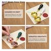 dailyTwo Diversion Port Wax Seal Spoon Dual Spout Metal Spoon for Envelope Letter Seals DIY Arts Crafts Gift Decoration