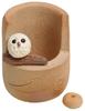 Marui Seito Shigaraki Ware Hechimon Incense Ceramic Plate with Stump Owl 5cm X Made In Product Holder, Design, Diameter Approx. Height 5.5cm, Japan,