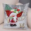 50 Style Merry Christmas Cushion Cover Decor Cute Cartoon Santa Claus Snowman Pillow Case Soft Plush Pillowcase for Sofa Home