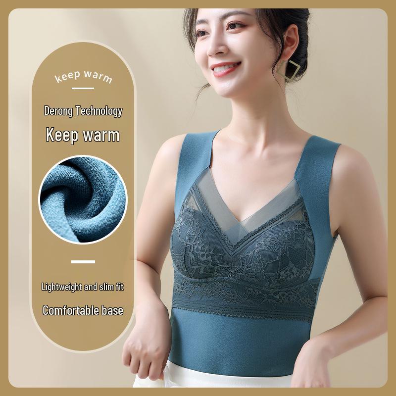 Dámská hřejivá oboustranná fleecová vesta s hrudní vložkou - Podzimní/zimní zeštíhlující základní vrstva a hřejivé spodní prádlo