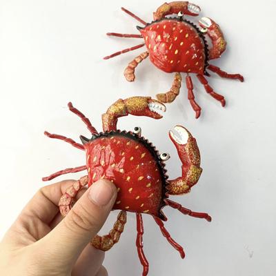 Yousheng Magnete da Frigo Granchio Simulato Giunture Mobili Realistico Casa Ufficio Cucina Armadietto Frigo Decorazione Ornamento Granchio Magnetico 3D