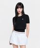 Emelbi Women'S Varsity Cooling Short Sleeve Knit Ny (Black)