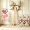 Girls' 5th & 6th Birthday Decor Set with Bow, Net Yarn, and Balloons for a Festive Photo Atmosphere