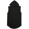 Men's Hooded Sleeveless Casual Tank with Lace-Up Design