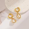 Ying Tai 18K Gold Titanium & Stainless Steel Pearl Stud Earrings for Women - Highly Polished, Non-fading European American Style
