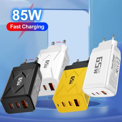 Total 85W USB C Charger 3 Ports PD Fast Charging Wall Power Adapter QC3.0 For iPhone 15 Pro Samsung Xiaomi Phone Charger