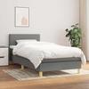 Maison Exclusive - Slatted Bed Base with Mattress Dark Grey 90x200 Cm Fabric