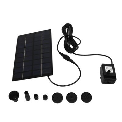 Solar Water Pump Kit 9V 1.8W Easy Mounting Anti Clogging Mesh Solar Pond Pump with Nozzles for