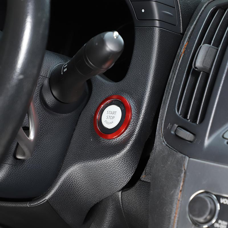 For 2007-2013 Infiniti G25 G35 G37 Aluminum Alloy Car Dashboard Engine Start Button Trim Sticker Car Accessories