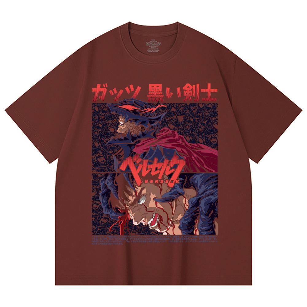230 Gsm 100% Cotton Berserk V5 Print Unisex Heavy Cotton T Shirt