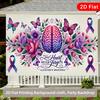 2D Alzheimer's Awareness Backdrop, Floral Brain & Butterfly Photography Banner