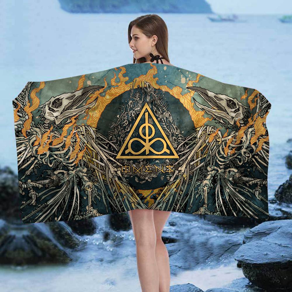 

Lamb of God Microfiber Printed Beach Towel Mountain Climbing Yoga Beach Swimming Running Absorbent Soft Towel W30*H60(CM)