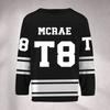 T8 Tate McRae Hockeytrikot Unisex Streetwear Langarm Freizeit-T-Shirt V-Ausschnitt Herren Damen T-Shirts 3D-Druck Design Hemden
