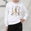 Jordan Logo Long Sleeve Crewneck Sweatshirt Kids Tops White JD2142066GS-001