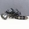 Crocodile Pattern Skull Rivet Western Leather Belt - Unisex Punk Y2K Style