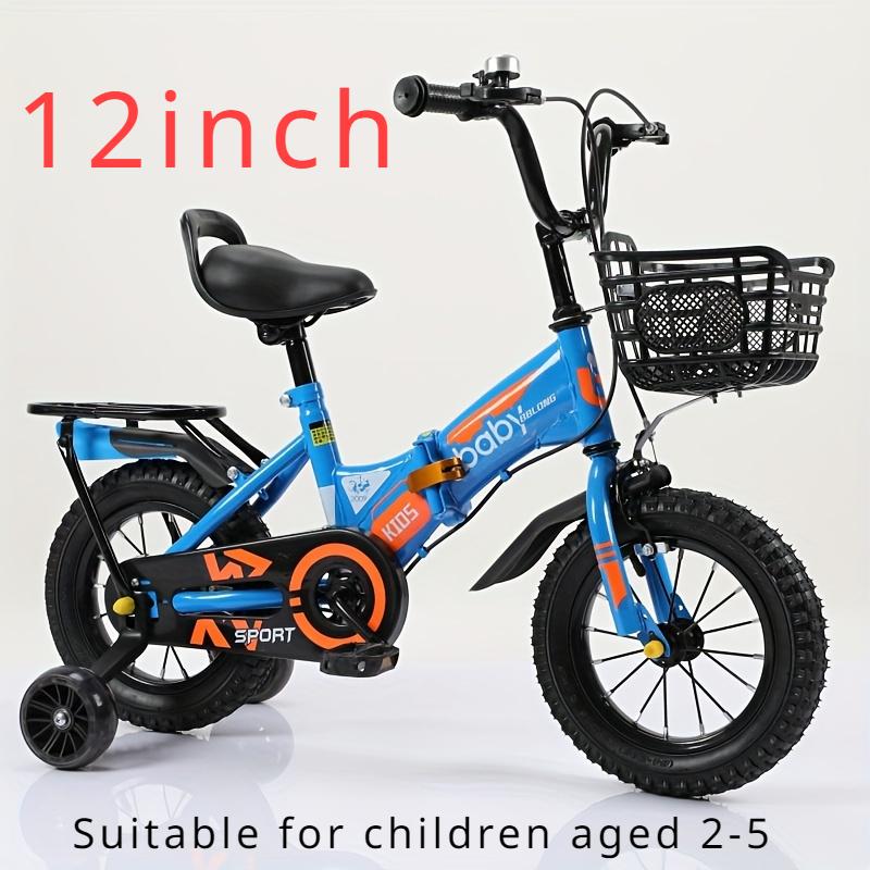 

16-дюймовый детский складной велосипед с безопасными учебными колесами, надежными передними/задними тормозами, регулируемым сиденьем, защитными крыльями, подарком на день рождения