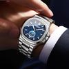 Men's Classic Chinese Style Retro Quartz Watch with Waterproof Steel Band - Versatile Casual Square Design
