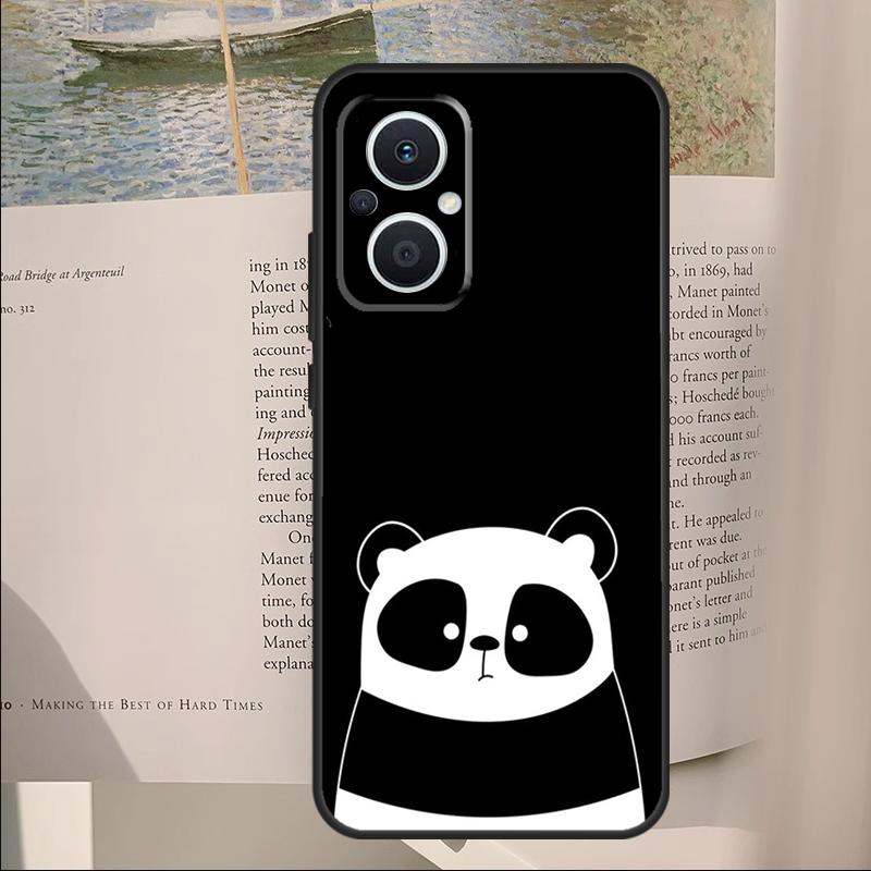 Panda Animal Cover For OPPO Reno 13F 11F 12F 14F 11 12 13 14 Pro 7 8 Lite OPPO Find X6 X5 X8 X9 Pro Case