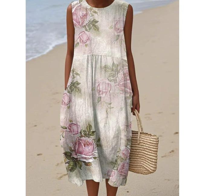 2025 Women's Autumn Solid Color Casual Dress – Customizable Print Option Available