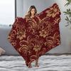Luxurious Floral Velvet Throw Blanket Sofa Bed Bedroom Decoration Decorative Soft Warm Blanket for Home Living Room