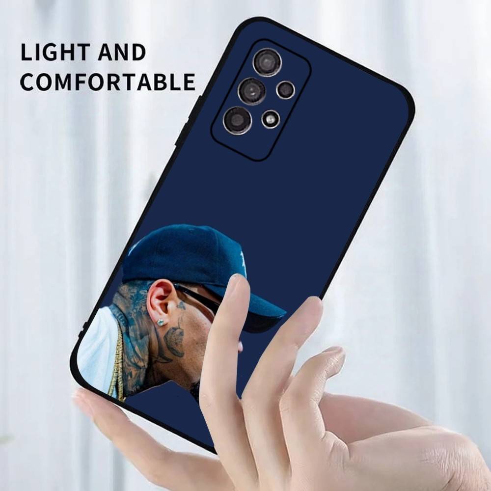 C-Chris B-Brown 11singer Phone Case For Samsung S25,S24,S23,S22,S21,S20,S10,Ultra,Plus,Lite,FE,Soft Silicone Black Cover