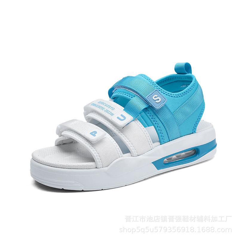 

Летние новые пляжные шлепанцы с воздушной подушкой, уличная платформа, мужские сандалии двойного назначения, нескользящие, дышащие, модные, универсальные шлепанцы 39