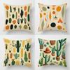 Cactus Patterns Colorful and Stylish Pillow Covers Pattern Cushion Cover Suitable for Sofa Bedroom Car Pillow Cover
