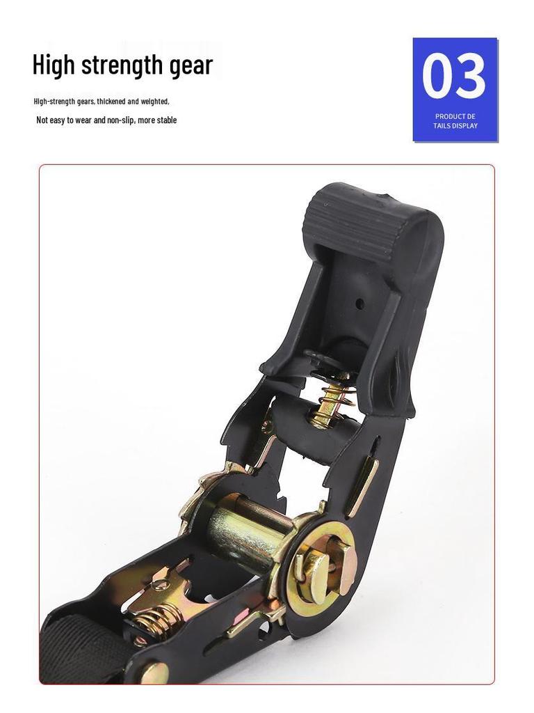 Plastic Coated Polyester Ratchet Straps - Hookless Cargo Tighteners & Luggage Rack Fasteners