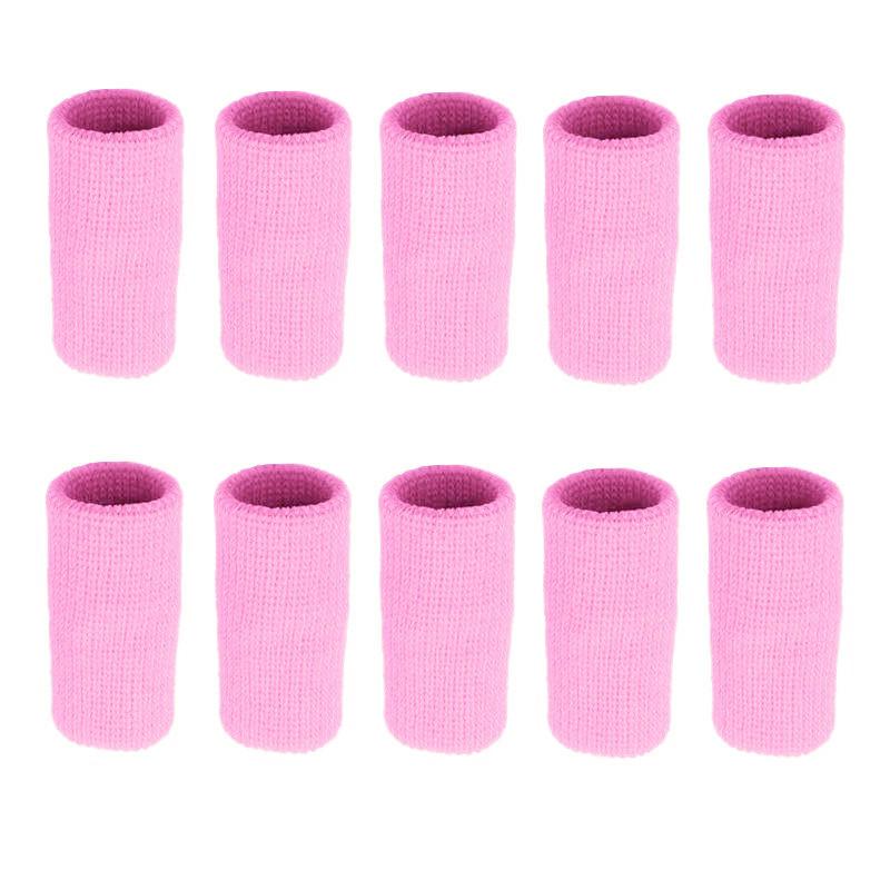 

10PCS Elastic Sports Finger Sleeves Arthritis Support Finger Guard Outdoor Gym Basketball Volleyball Finger Protection Corrector рожевий