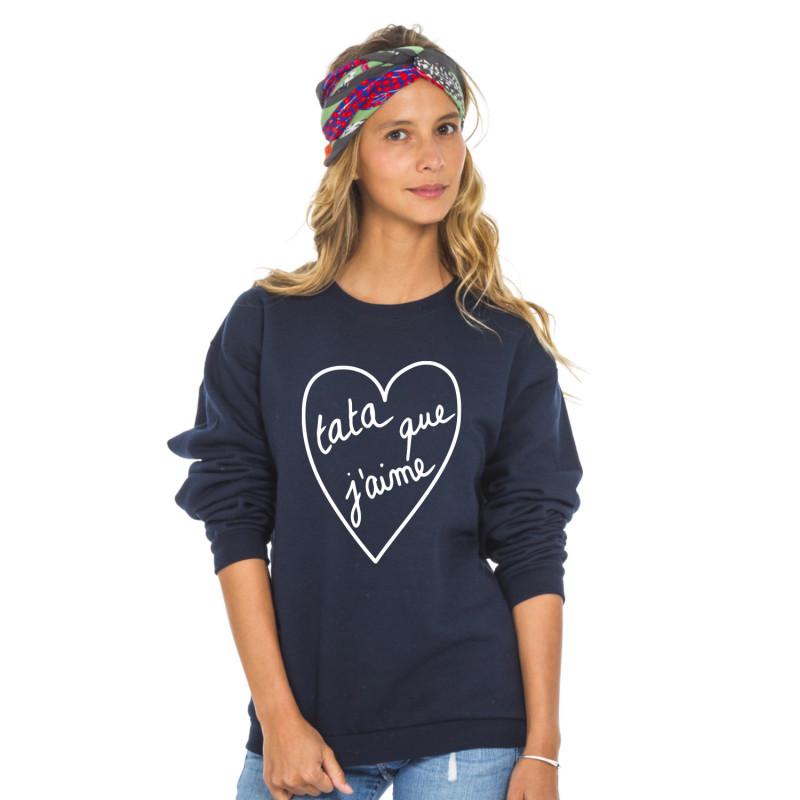 Moletom Feminino - TATA QUE EU AMO 2 WAF XS azul marinho