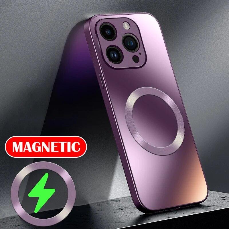 AG матовый силиконовый жесткий чехол для Huawei Honor 90 80 70 60 50 SE Pro матовый телефон магнитный чехол с беспроводной зарядкой Honor 90 темно-фиолетового