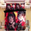 Demon Slayer Bedding Sets Cartoon Comforter Bed Linen Boys Kids Single Double Size Soft Bedclothes Home Decor Anime Duvet Covers