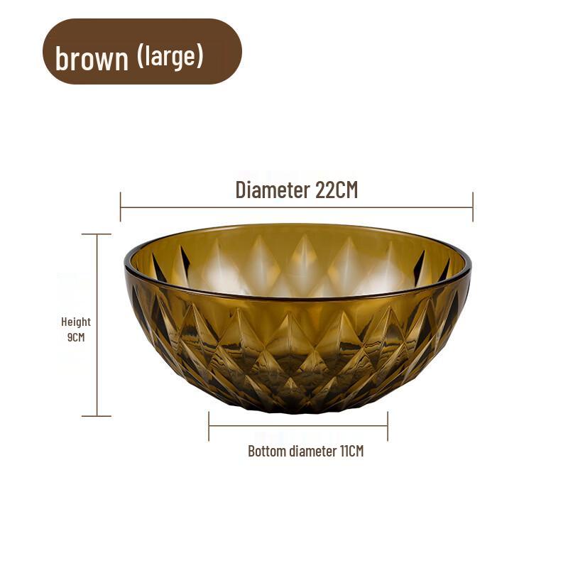 

ZISIZ Transparent Acrylic Serving Bowls 22cm