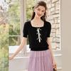 Women's French Style Bowknot Knit Top