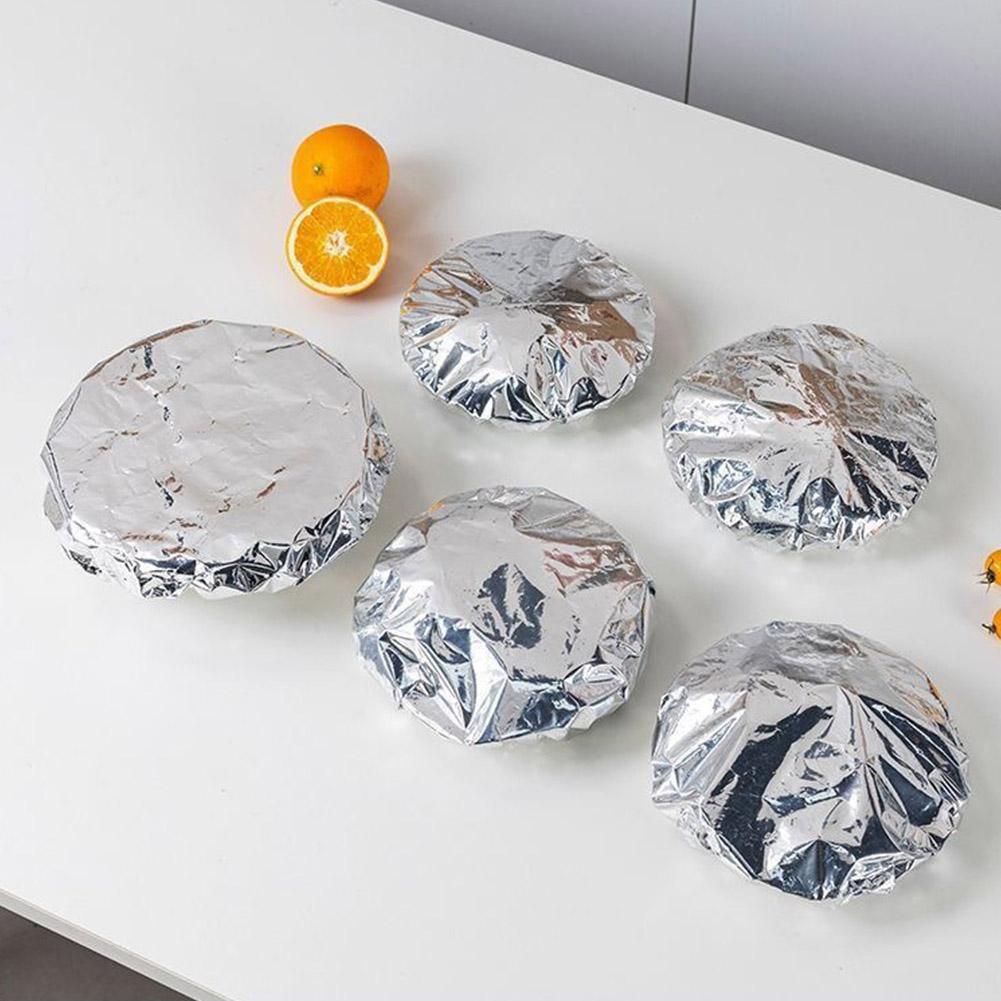 Aluminum Foil Food Cover Elastic Aluminum Foil Food Fresh-Keeping Protector Dish Table Organize T1E7