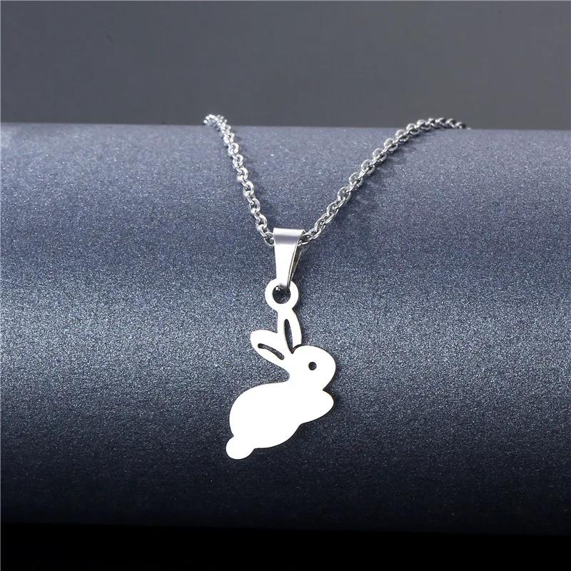 Bear Necklace Stainless Steel Jewelry Fashion Jewelry Fine Silver Color for Women Girls and Valentine Birthday Party Gift Super