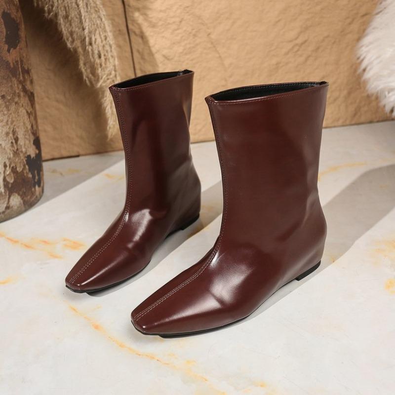 

Ретро ботинки Мартин, Новые ботинки рыцаря на высокой платформе с острым носком, Женская обувь 42 коричневый