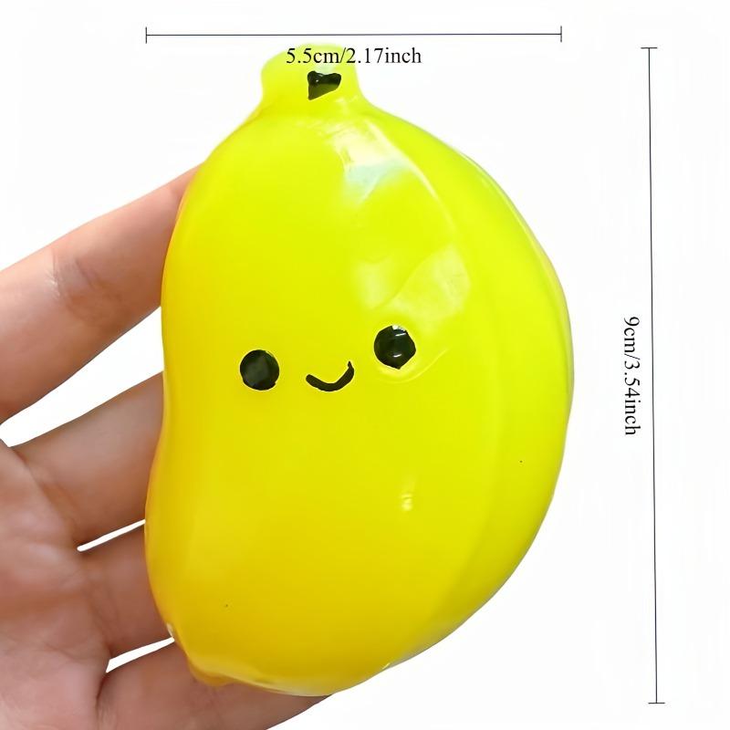 Super Soft Handmade Rubber Banana Toy Simulated Fruit Slow Rebound Pressure Relief Clip Compression Toy Children's Holiday Gift