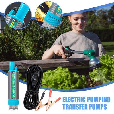 Water Transfer Pump Car Electric Submersible Pump 2 Alligator Clips Portable Refueling Tool For Marine Car Boat Truck