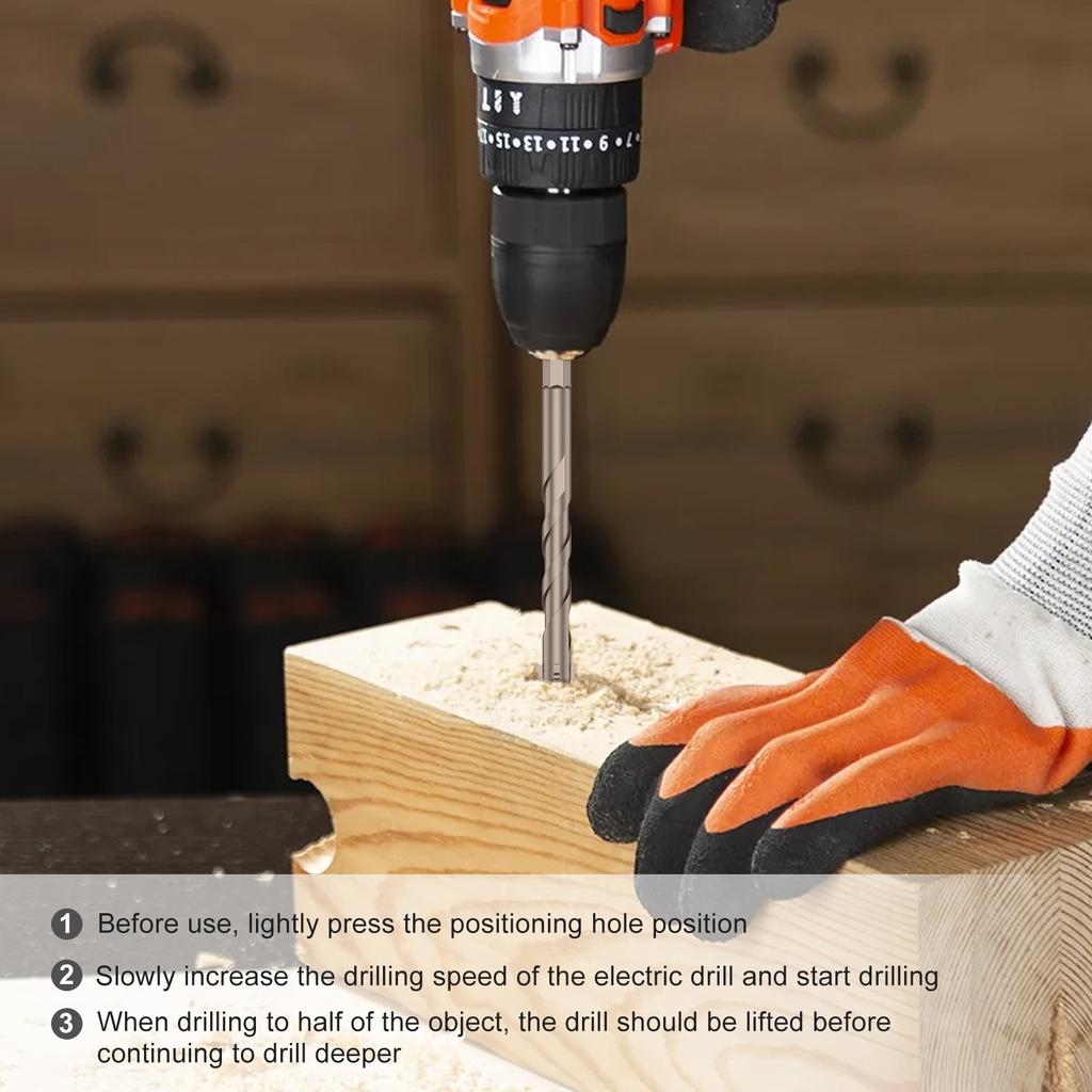 17Pcs High Strength Eccentric Drill Bit Set 6-150mm Universal Anti-Slip Bits Durable Magnetic Drilling Tool for Concrete Glass