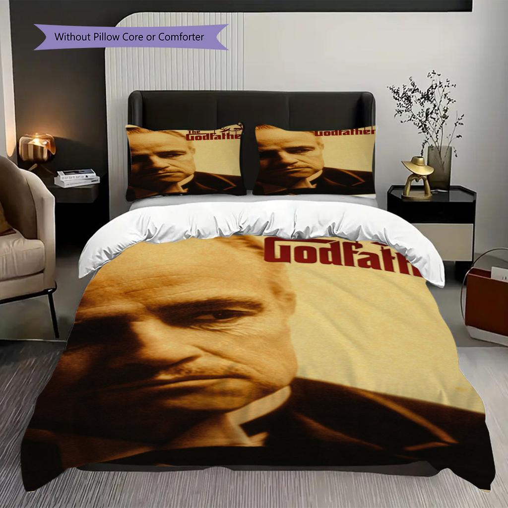 The Godfather Movie Poster Bedding Threepiece Set 1 Duvet Cover 2 Pillowcase Without Core Christmas Birthday Gift Soft And Comfortable