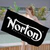 Berühmte N-Norton Motorräder Mikrofaserdecke Schnelltrocknende Strandtücher Übergröße Druck Super Saugfähige Pooltuchdecke