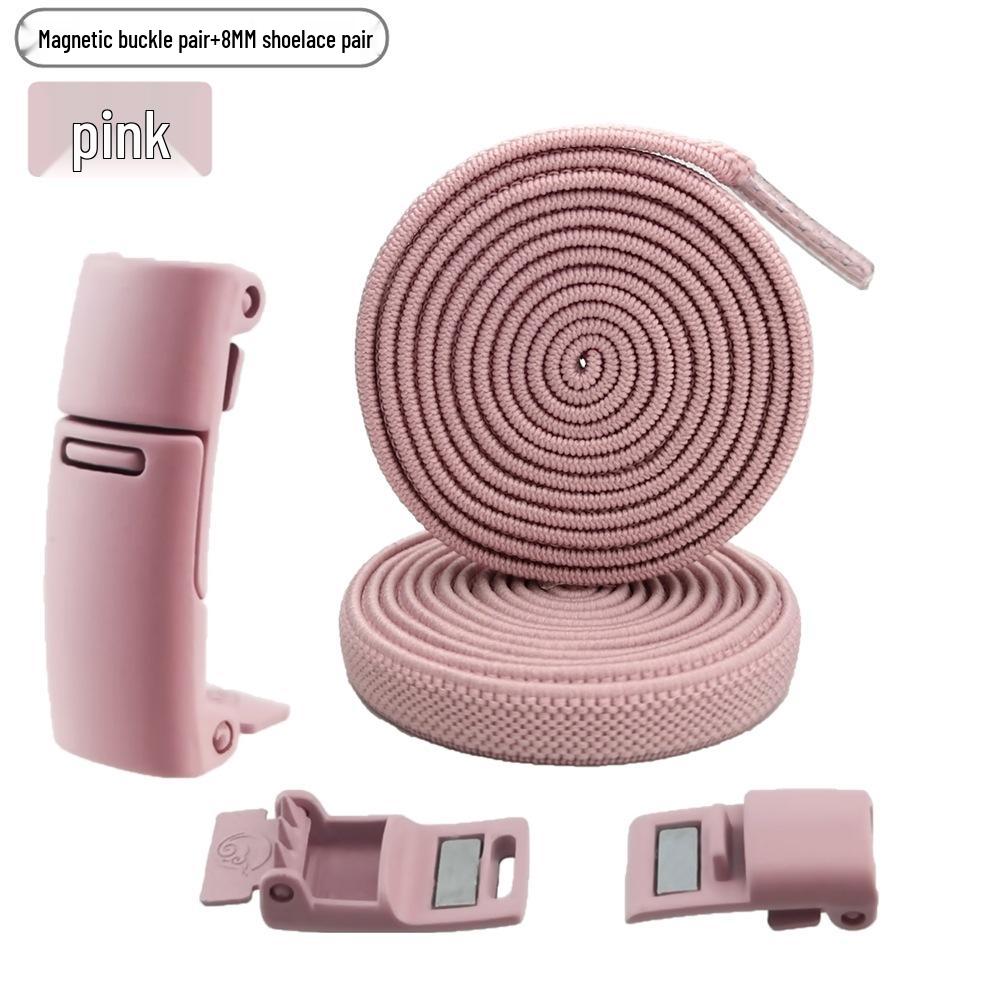 Colorful Magnetic No-Tie Elastic Shoelaces - Creative Metal Buckle Accessory