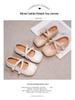Girls' Chinese Style Soft Sole Leather Loafers - Spring 2026 Princess Flats for Medium & Large Children.