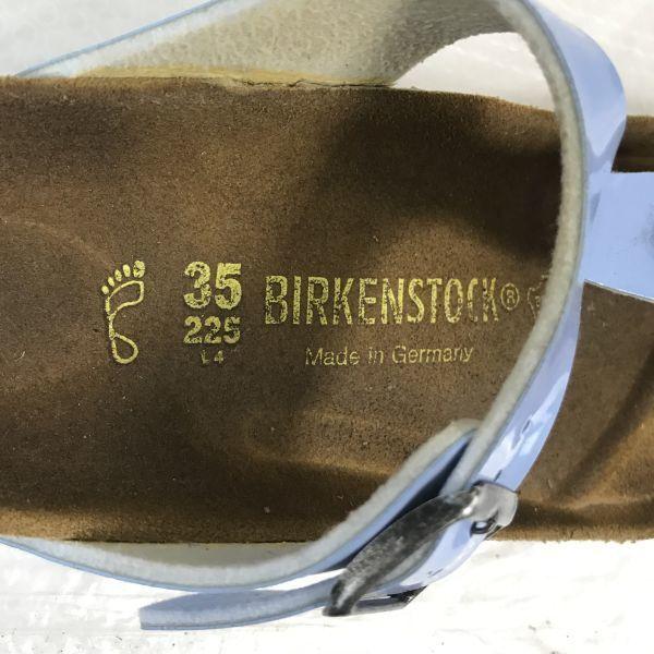 BIRKENSTOCK Comfort Leather Sandals Cork 22.5 35 Light Blue Made in Germany Shoes Sandal