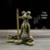 Retro Zen Frog Incense Burner - Electroplated Creative Holder Ornament