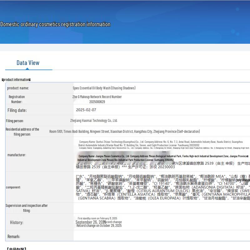 Spes Aromatic Essential Oil Shower Gel