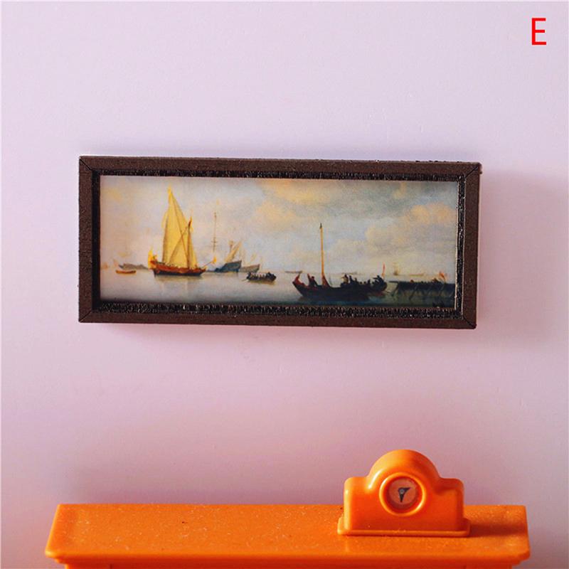 Dollhouse Miniature Photo Frame Oil Painting Wall Painting Furniture Accessories