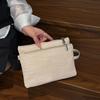 Canvas Clutch Bag Women's New Simple Trend Casual Fashion Solid Color Shoulder Crossbody Small Square Bag Women
